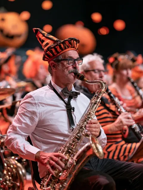Especial Halloween de la Banda de Música Las Candelas con Moisés Évora en Espacio Cultural Cine Viejo, Candelaria: cartel del evento en Tenerife