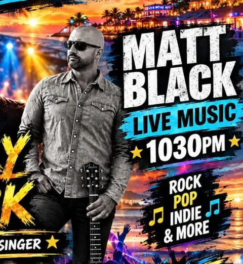 Matt Black al The Garrison Public House, Playa de las Américas — locandina evento a Tenerife