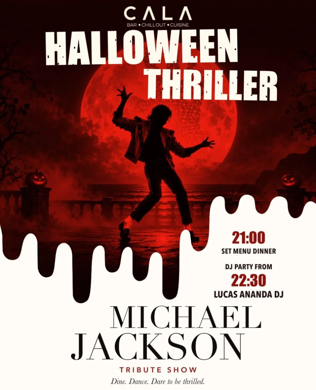 Halloween Thriller – Michael Jackson Tribute Show à CALA Tenerife, Torviscas – affiche d'événement à Tenerife