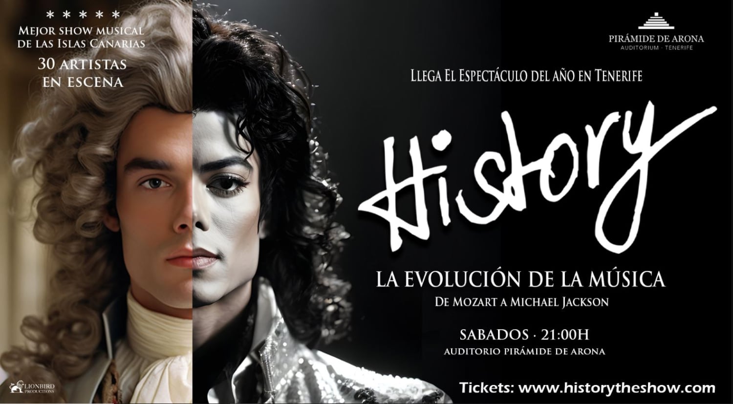 History the Show in the Piramide de Arona in Playa de las Americas à History The Show, Playa de las Américas – affiche d'événement à Tenerife