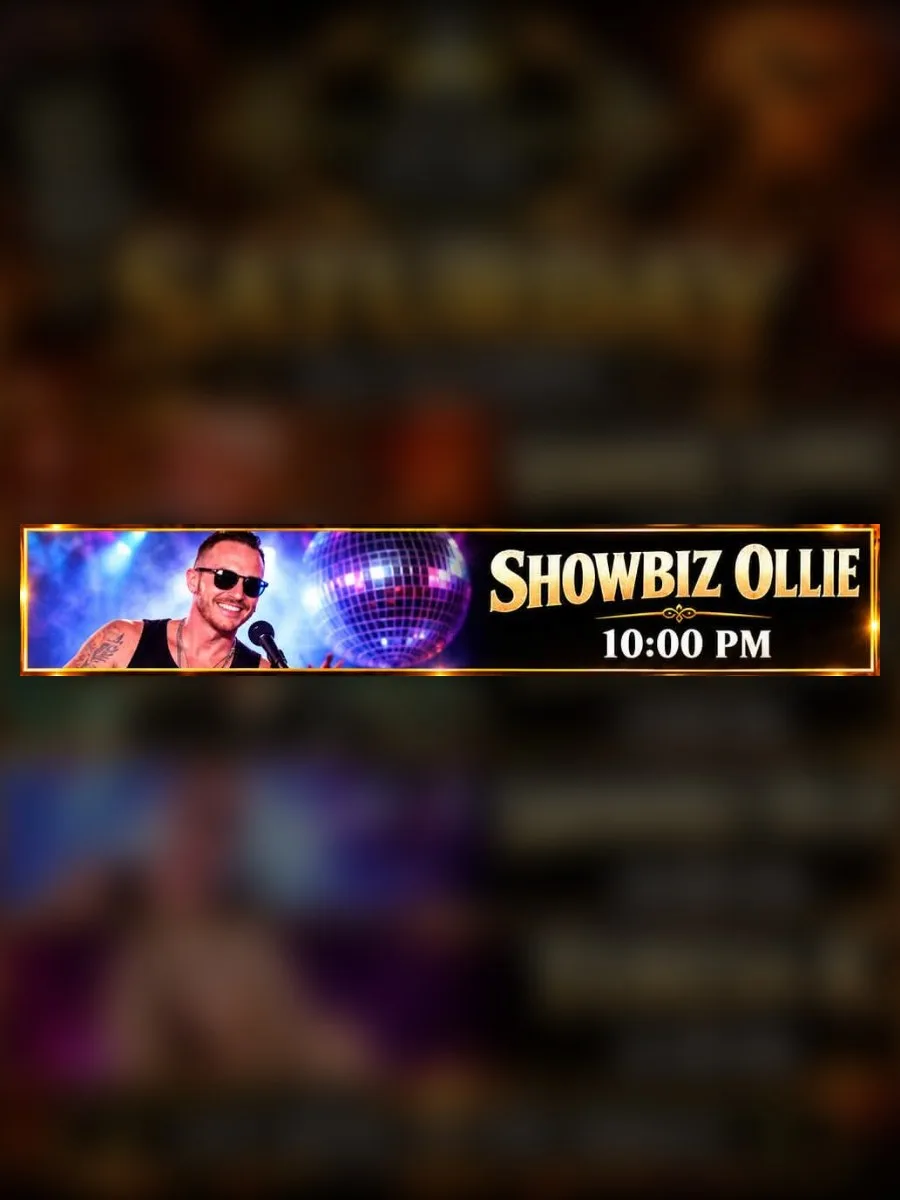 Showbiz Ollie im St Eugen's, San Eugenio – Veranstaltungsplakat Teneriffa